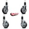 Service Caster 5'' Thermoplastic Rubber Wheel Swivel 1-5/8'' Expanding Stem Caster Set 2 Brakes, 4PK SCC-EX20S514-TPRB-2-TLB-2-158 - alternate 3